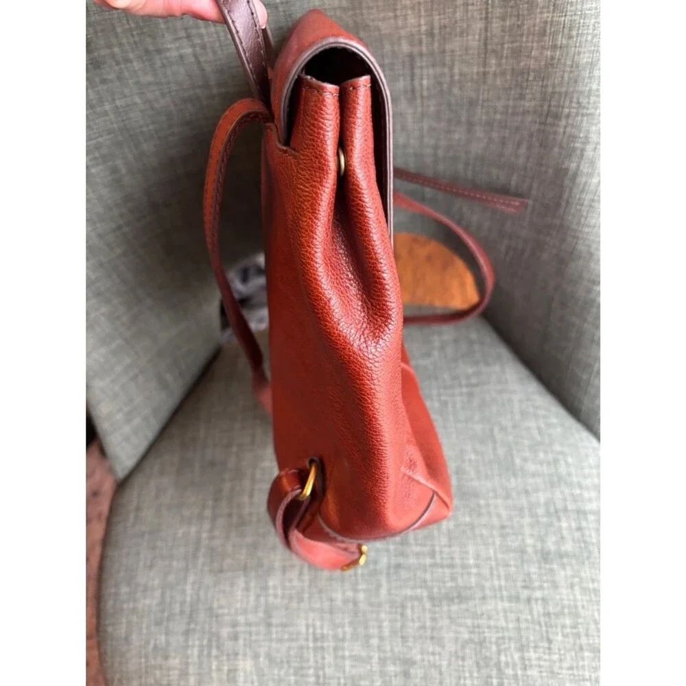 Fossil Claire Brandy Leather Backpack SHB1932213 Brown Brass women’s bag EUC
